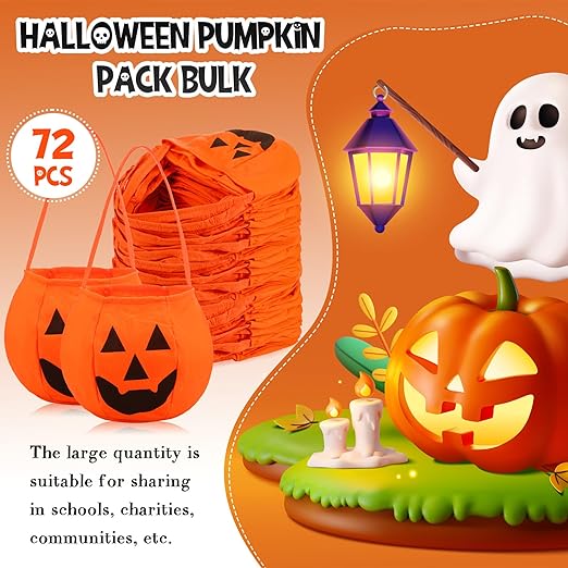 All Saints' Day Woven Tote Purse Treat Candy Non-woven Bags